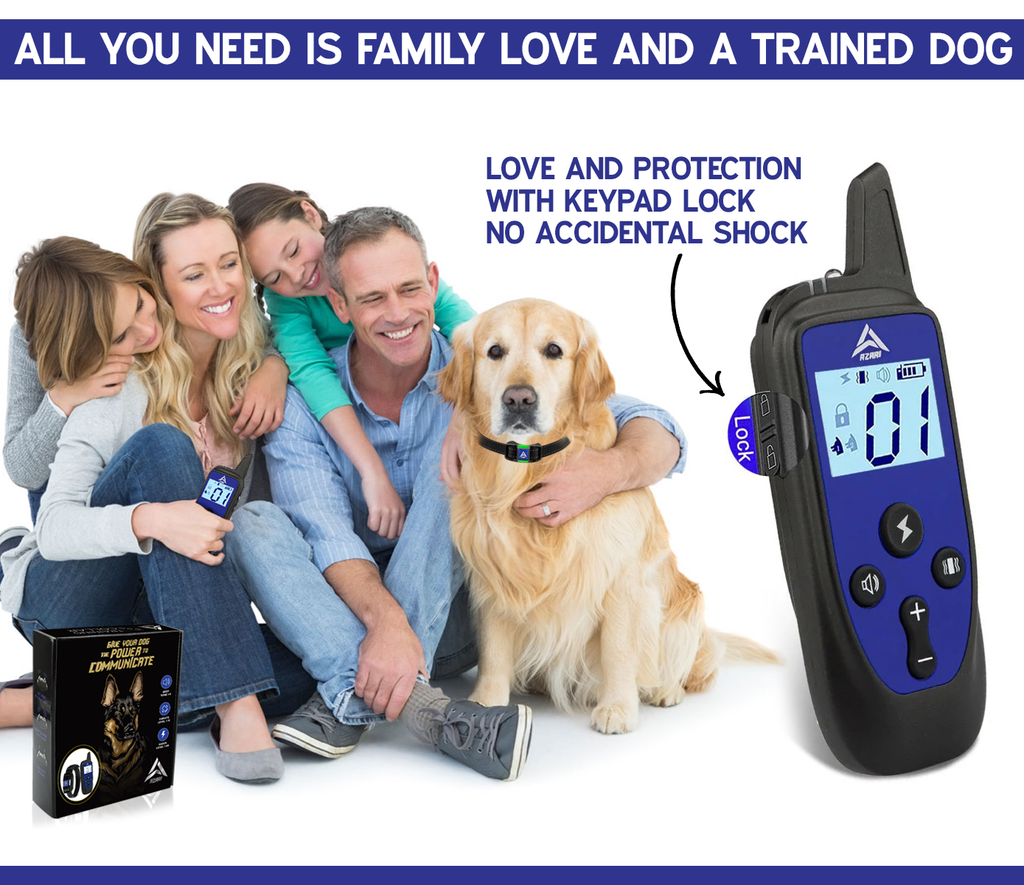 AZARI 2 Dog Training Collar 4 Large medium Small Dogs, 2 COLLARS & Clicker Shock Vibration Beep